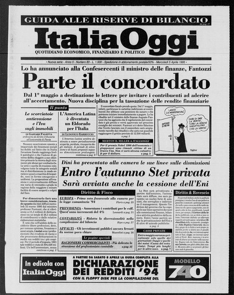 Italia oggi : quotidiano di economia finanza e politica